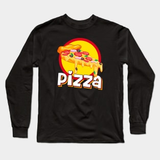 Pizza Cheesy Slice Delicious Long Sleeve T-Shirt